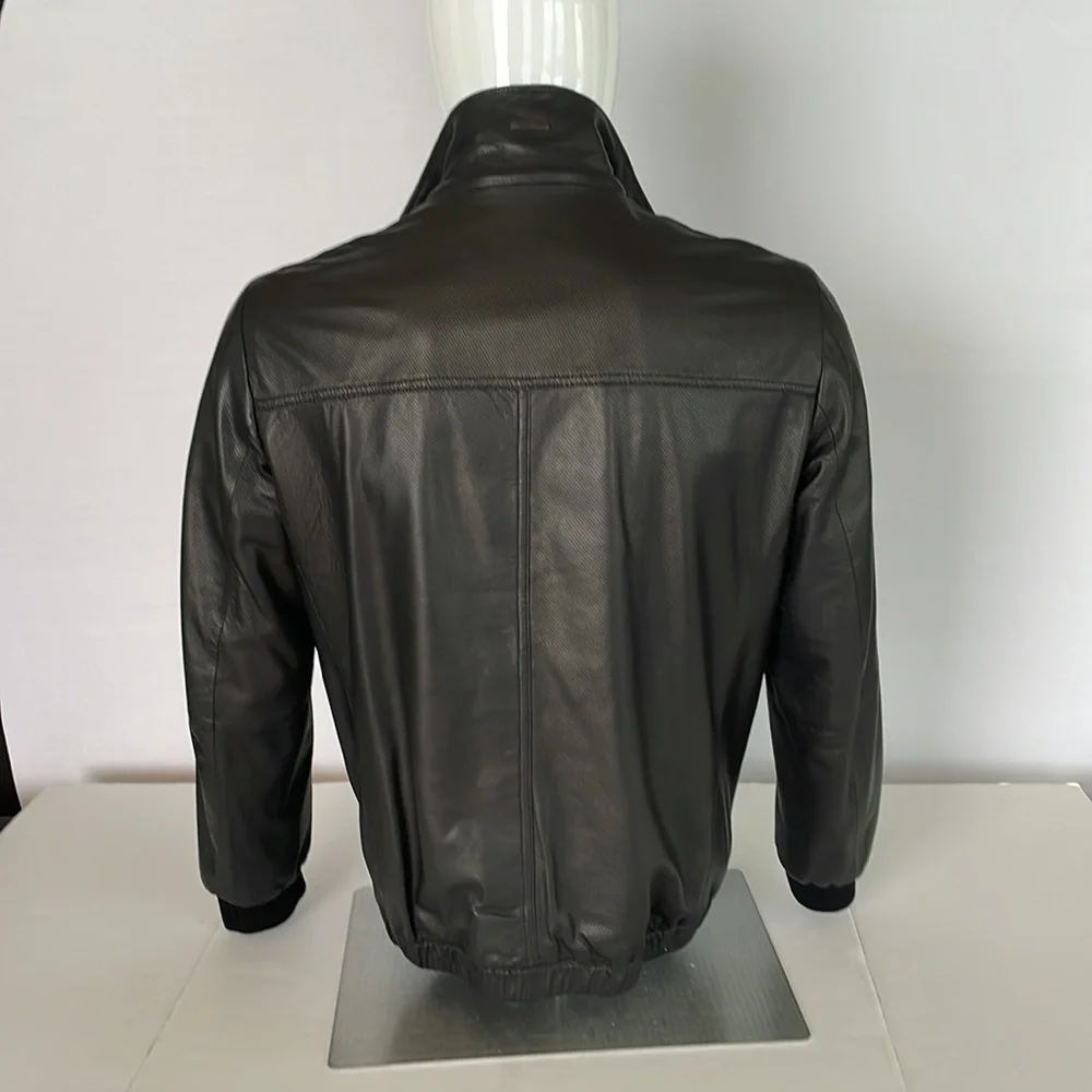 Hugo Boss Mens Leather Jacket - Picture 10 of 14